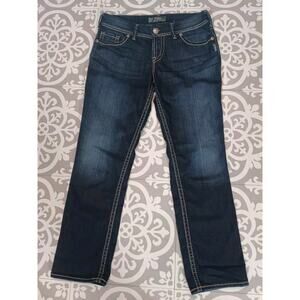 Silver Jeans Women's Size W28 Suki Capri Blue Denim Regular Fit